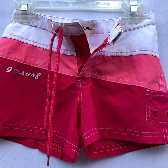 Cherokee Girls Sassy Swim Shorts, I ❤️ Surf Size 7, swimwear, beach wear, cruise - Picture 8 of 10